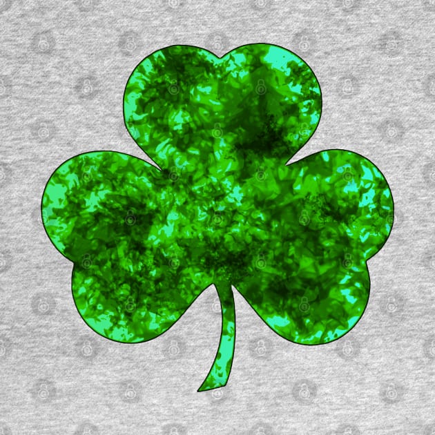 St Patricks Day Shamrock - Neon Green by Invisible Jaguar Designs